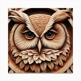 Owl Carving 3 Canvas Print