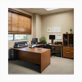 A Photo Of A Well Organized Office 1 Canvas Print