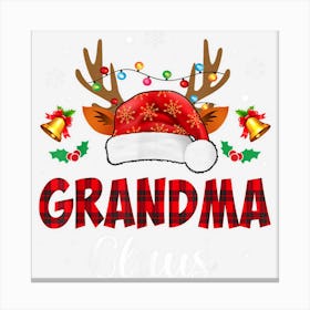 Grandma Claus Santa Funny Christmas Pajama Matching Family Canvas Print