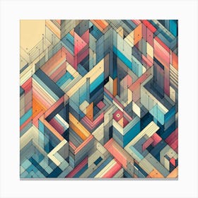 Abstract Geometric Painting 3 Canvas Print