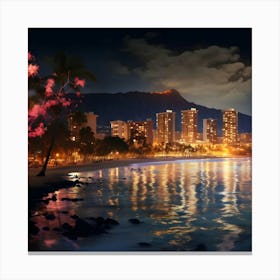 Hawaii At Night Canvas Print