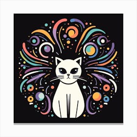 Cat In A Circle 4 Canvas Print