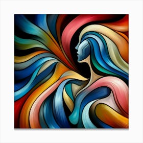 Abstract Of A Woman Canvas Print