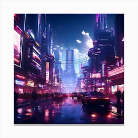 Futuristic City 1 Canvas Print