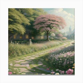 Garden Maze Of Flowers By Charles Dyson In Year 2024 Canvas Print