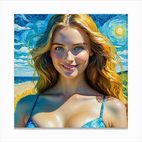 'Beach Girl'vhh Canvas Print