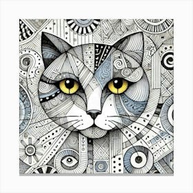 Silver Street City Cat Canvas Print