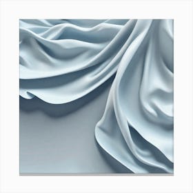 Blue Silk Fabric Canvas Print