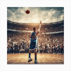 Basketball Player In Action 9 Canvas Print