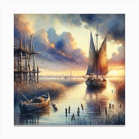 Sailing full tilt goosewinged Canvas Print