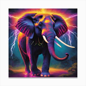 Lightning Elephant Canvas Print
