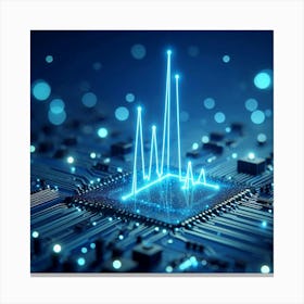 Abstract Electronic Circuit Board Canvas Print