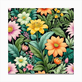 Floral Seamless Pattern 29 Canvas Print