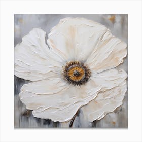 Flower of Large white Poppy 1 Canvas Print