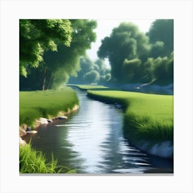 River In The Grass 3 Canvas Print