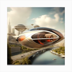 Futuristic Spaceship 64 Canvas Print