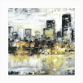 Cityscape Abstract Painting 1 Canvas Print