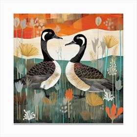 Bird In Nature Duck 3 Canvas Print