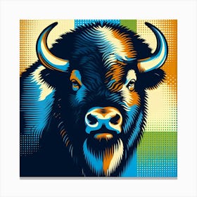 Bison Head Canvas Print