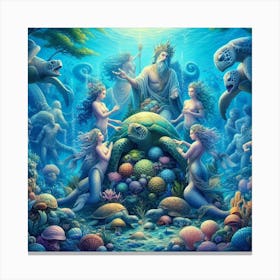 Mermaids Of The Sea 1 Canvas Print