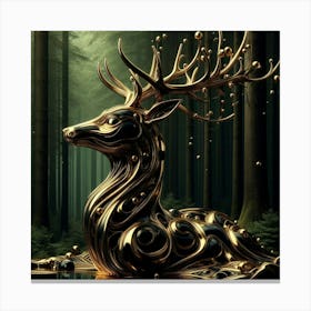 Deer In The Forest 10 Canvas Print