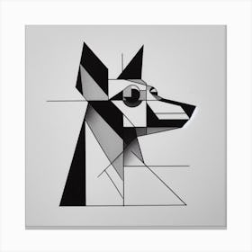 Geometric Dog 2 Canvas Print