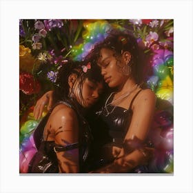 Rihanna And Rihanna Canvas Print