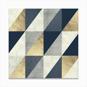 Gray and gold geometry 2 1 Canvas Print