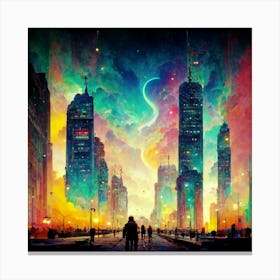 Futuristic Cityscape Canvas Print