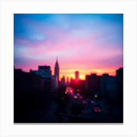 Sunset In New York City 2 Canvas Print