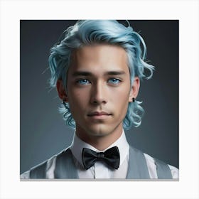 Blue Haired Man 2 Canvas Print