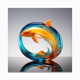 Glass Dolphin Canvas Print