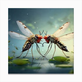 Flies Kissing Canvas Print