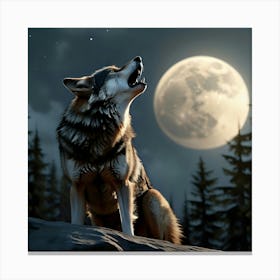 Howling Wolf Canvas Print