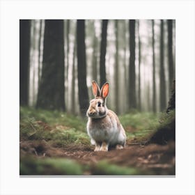 Rabbit In The Forest 132 Canvas Print