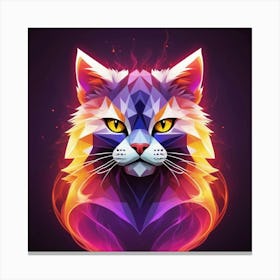 Abstract Cat Canvas Print