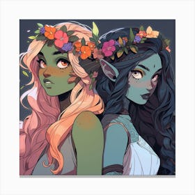 Two Elves Canvas Print