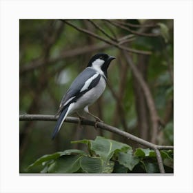 Grey Butcherbird Canvas Print