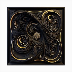 Black And Gold 2 Canvas Print