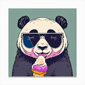 Panda Ice Cream 1 Canvas Print