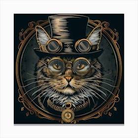 Steampunk Cat 33 Canvas Print