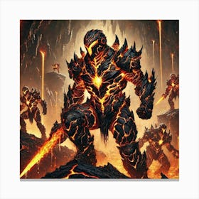 Lava Infused Warriors Special Ability Canvas Print