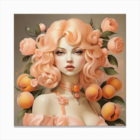 Peach Art Art Print Canvas Print