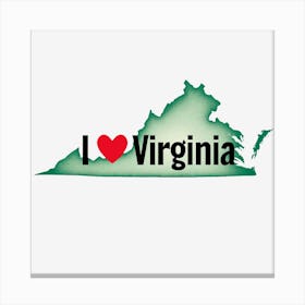 I Love Virginia Canvas Print