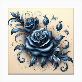 Blue Roses Canvas Print