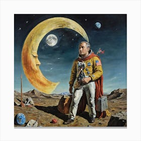 Man on the moon Canvas Print