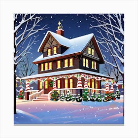 Christmas House 26 Canvas Print