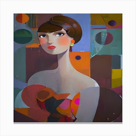 Empowered Elegance: Woman's Journey in Abstraction Art Print Canvas Print