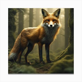 Red Fox In The Forest 62 Canvas Print