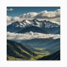 Valleys Filled With Clouds Canvas Print